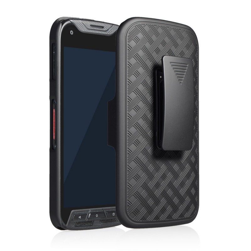 Kyocera DuraForce Pro Case, [Not Fit Kyocera DuraForce E6560] Circlemalls Dual Layers [Combo Holster] With Built-In stand With [ HD Screen Protector] For E6810, E6820, E6830 (Black)